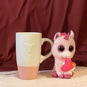 Valentine’s Day Mug & Valentine’s Ty Beanie Boo Darling the Valentine’s Unicorn